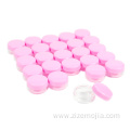 Pink Lid Small Plastic Cosmetic Jar